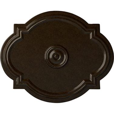 Imagem de Medalhão de teto Ekena Millwork CM21WABZS Waltz, 53 cm L x 43 cm A x 2,5 cm P (serve em toldos de até 11 cm), bronze pintado à mão