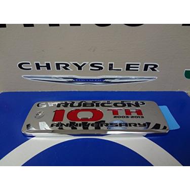 Imagem de Mopar Decalque de placa de identificação do emblema Rubicon do 10º aniversário do Jeep Wrangler 2013