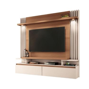 Imagem de Home Suspenso Cosmo Para TV 55 Polegadas 1,80 m Nature/ Off White Harmônica Móveis
