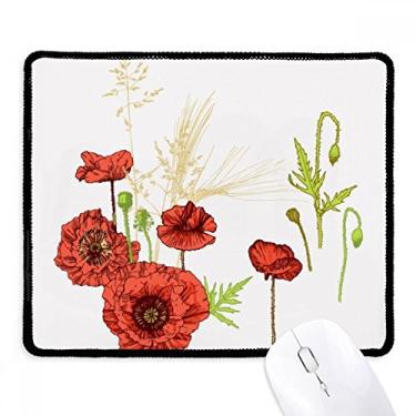 Imagem de Mousepad de borracha para jogos com bordas costuradas para pintura de plantas de flores