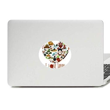 Imagem de I Love Japan Sushi Illustration Vinil Emblema Gráfico Laptop Adesivo Notebook Decalque