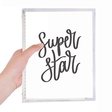 Imagem de Caderno Super Star com citação de folhas soltas para diário recarregável