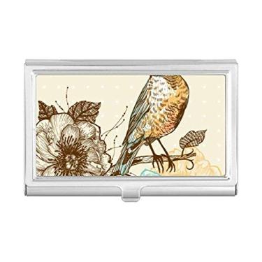 Imagem de Estojo com porta-cartões coloridos Pássaros fluidos para lápis de visita, caixa de bolso