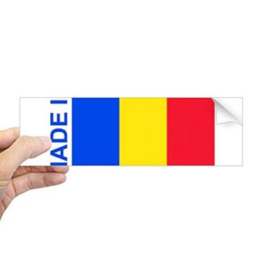 Imagem de DIYthinker Adesivo retangular Made in Romania Country Love para janela de notebook