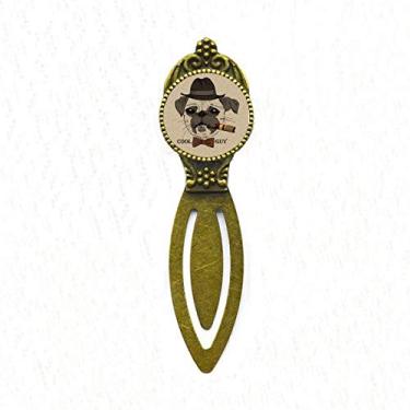 Imagem de Marcador de página estilo britânico delicado fumê para cães e cigarros Retro Office Label Page Marker