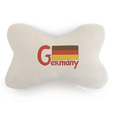 Imagem de DIYthinker Almofada para decoração de pescoço com estampa vermelha da bandeira nacional Germary