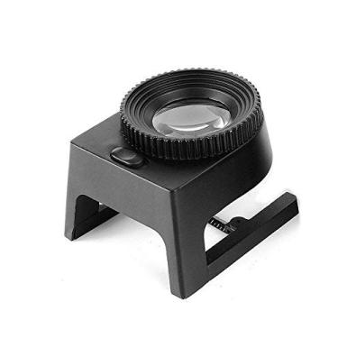 Imagem de Lupa Conta Fios Com Ampliação 15X Escala 30Mm 3 Leds