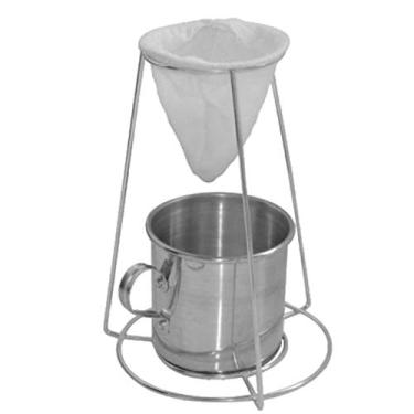 Imagem de Suporte Coador cromado individual 20cm com Coador