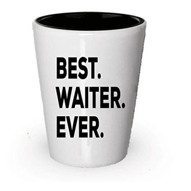 Imagem de Copo de shot para garçom – Presente para garçons – Melhor garçom de todos os tempos – Uma ideia de presente divertida – ou mordaça – – Pode até adicionar ao conjunto de caixas de presente – Presente de agradecimento (1)