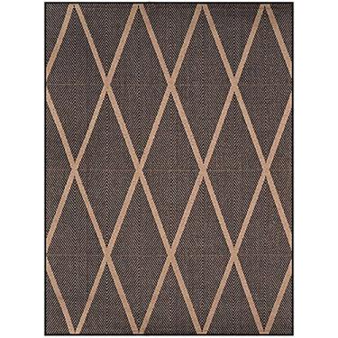 Imagem de Tapete Sisal Quarto Sala Excelente Acabamento Sem Pelo Antiderrapante Eco Nature Geo 3,00m x 4,00m Chumbo