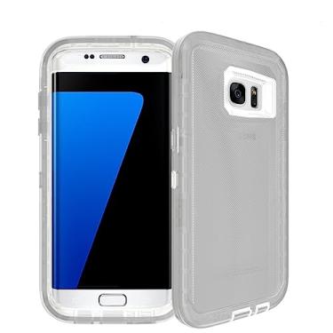 Imagem de Sacos de telefonia móvel Estojo Transparente Compatível com Samsung Galaxy S7 Edeg, Capa Protetora TPU Anti-Arranhões com Absorção de Choque + Traseira Transparente Fina (HD Clear) Capa Protetora para