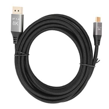 Imagem de Cabo Mini DisplayPort para DisplayPort, Cabo DP para DP Versão 1.4 Adaptador de Cabo de Alta Definição 8K 3 Metros 9,8 Pés Cabo Mini DP para DP para Computador
