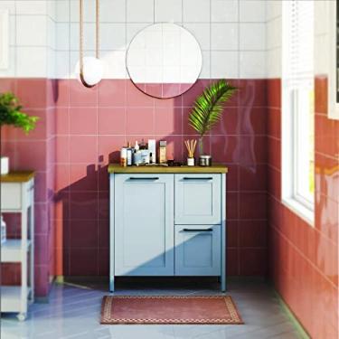 Imagem de Gabinete Armário Banheiro Ditália 1 Pt 2 Gav C/Tampo Bn-01 cor:cinza