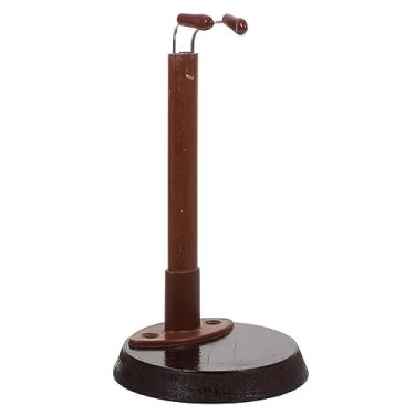 Imagem de ibasenice 1Pc Suporte De Boneca De Pelúcia Casa De Bonecas Em Miniatura Suporte De Figura De Ação Base De Boneca De Pelúcia Rack De Suporte De Exibição De Boneca De Madeira Marrom Rack De