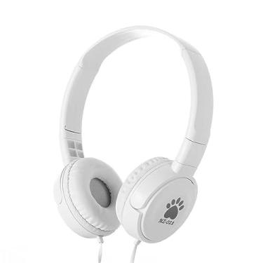 Imagem de Fone de ouvido para música,HUIOP Fones de ouvido supra-auriculares com fio de 3,5 mm fones de ouvido portáteis para música para crianças MP4 MP3 smartphones laptop