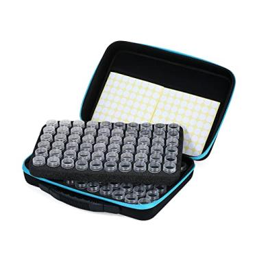 Imagem de EVA Caixa de Armazenamento de Diamantes com 120 Garrafas de Plástico Transparente para Pintura Acessório Ferramenta Nail Art Strass Armazenamento Bolsa de Mão de Grande Capacidade com Zíper