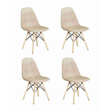 Imagem de Conjunto com 4 Cadeiras Eiffel Nude