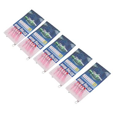 Imagem de AnzóIs para Linha, Isca de Mola, AnzóIs Leves Vivid 6 AnzóIs para áGua Salgada 14#