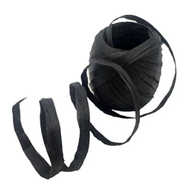Imagem de Raffia Paper Ribbon 21 Colors 20m Decorating Flowers Gifts Wrapping Crafts Scrapbooking Card Making DIY Decoration Paper Twine Cake Package Accessories - redcoding/1679 (Color : Black)