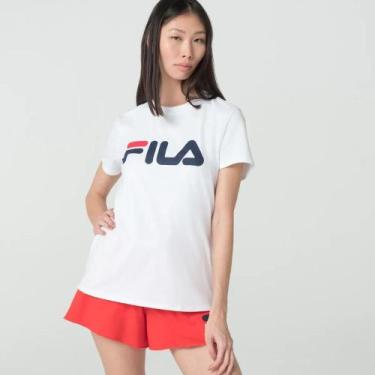 Imagem de Camiseta Feminino Fila Letter Premium Branco