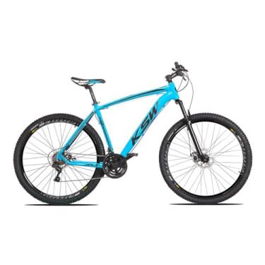 Imagem de Bicicleta MTB Aro 29 KSW 27 Marcha Freio a Disco Cubos K7,15,Azul Preto