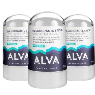 Imagem de Kit 3 Desodorantes Stick Kristall Sensitive 60g Alva Naturkosmetik, Incolor, 60g