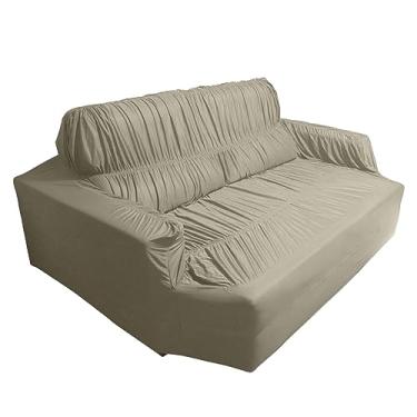 Imagem de Capa de Sofá LARA RETRÁTIL 3 LUGARES Tamanho King Cor 03: Bege