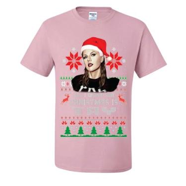 Imagem de wild custom apparel Camisetas feias de Natal All I Want for Christmas is Tay, Rosa claro, XXG