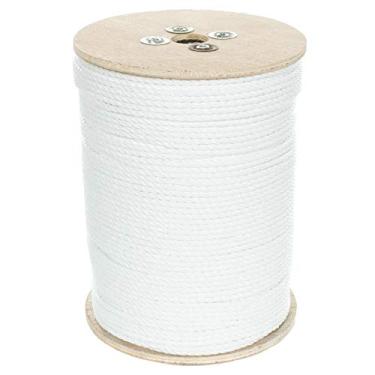 Imagem de Corda de polipropileno torcido (0,6 cm - 1,9 cm) Fio de polipropileno flutuante – Resistente a óleo, apodrecimento, mofo, umidade, química, UV e ácido – Marinho, náutico, projetos úmidos (50 pés – 30 m), Branco, 3/8 Inch x 50 Feet