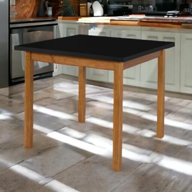 Imagem de Mesa De Jantar 90cm Elisa Pés Madeira Pinus Estilo Gourmet