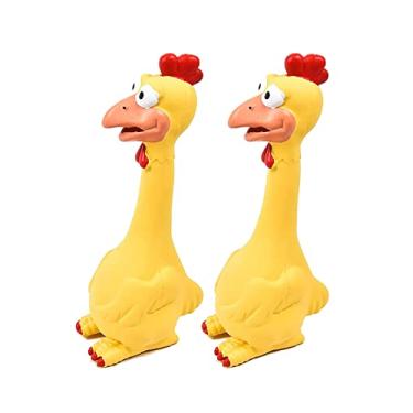 Imagem de Brinquedos de cavalo estridente de galinha de borracha para raças de animais de estimação de médio ou grande porte, brincadeira e reduz a ansiedade de separação, bola de futebol