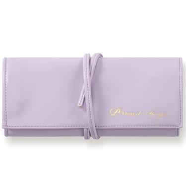 Imagem de VanFn Suporte de pincel de maquiagem para viagem, bolsa organizadora de pincéis de maquiagem portátil, bolsa de enrolar ideal para pincéis de sombra de sobrancelha. Série P.Travel, Roxa, Bolsa