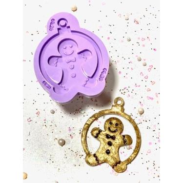 Imagem de Confeitaria dos Moldes, R298 Molde de silicone natal enfeite árvore ginger resina decoração