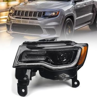 Imagem de Huray Conjunto de farol para Jeep Grand Cherokee 2017-2021 [apenas para tipo xenônio] [caixa preta] OE farol de substituição lado do motorista