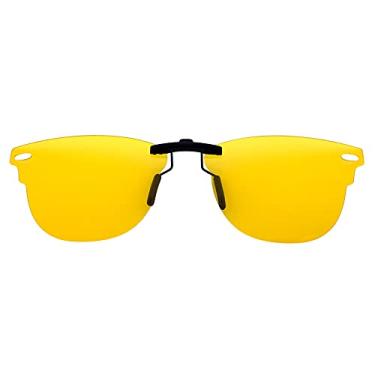 Imagem de Óculos de sol polarizados CLIP-ON para Ray-Ban Clubmaster RB5154 (RX5154) 51-21-145, Amarelo HD, 57 X 18