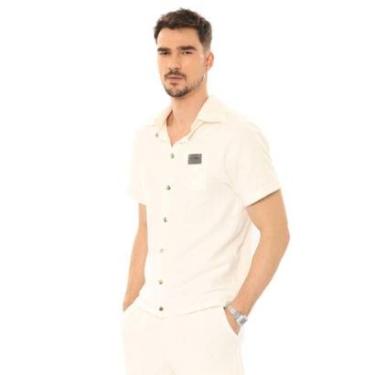 Imagem de Camisa Masculina Brohood Moletom Com Textura Off-white-Masculino