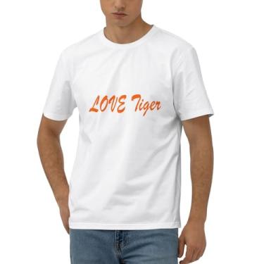 Imagem de Camisetas personalizadas com estampa Love Tiger Preta, Branco, 3G