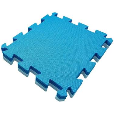 Imagem de Kit 4 Tatame Infantil Grosso EVA Menino Azul Grande 50x50 Tapete Educativo Bebe Emborrachado Antiderrapante