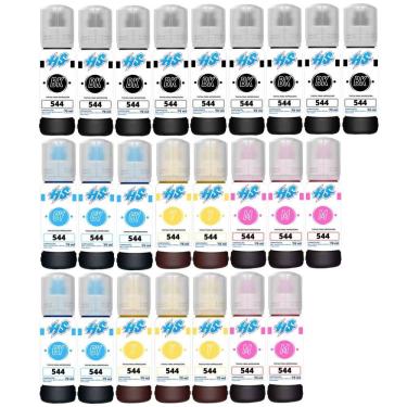 Imagem de Kit 24 Refil Haddaway Store T544 70ml L3110 L3150 L3250 B Y C M