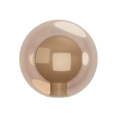 Imagem de Globo de Vidro Especial 10cm Encaixe de Rosca 2cm para Reposição de Luminária Lustre Pendente Arandela Abajur Jabuticaba TANGERINA (Ambar, Transparente ou Fumê) (Globo Ambar)