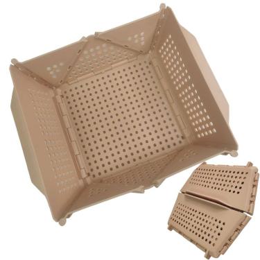 Imagem de Cesta Secar Frutas Verduras Vegetais Dobravel Escoador Alimentos Lava Escorre Porta Objeto Organizador Cozinha Copa Pia Fruteira