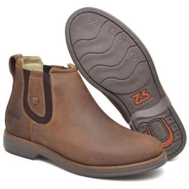 Imagem de Botina Em Couro Masculina Zebu Original Bota Balsamo-Masculino