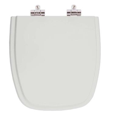 Imagem de Assento Sanitário Poliester Soft Close City Cinza Prata para vaso Celite