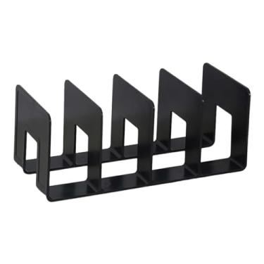 Imagem de Gralara Estantes de Acrílico para Guarda-roupa, Prateleira Divisora, Acessórios de Escritório, 4 Compartimentos, Rack de Armazenamento de Livros para Casa, Sa, preto, Tamanho real