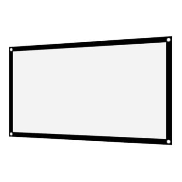 Imagem de Keenso Tela Portátil de Projetor de Poliéster Branco, Sem Rugas, 100 Polegadas, Design Leve e Portátil, Suspensão Prática