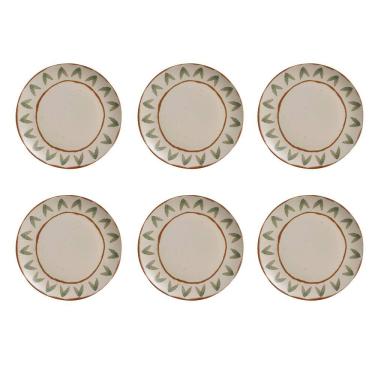 Imagem de Conjunto de Pratos Rasos Porto Brasil Coup Magari com 6 Peças - Marrom