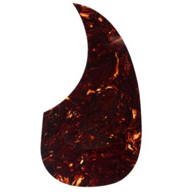 Imagem de Musiclily Tamanho Grande Forma de Lágrima Escudo Adesivo Pickguard para Violão Folk Estilo Martin D28, Tortoise Shell