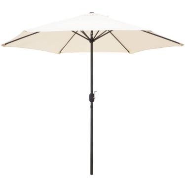 Imagem de Ombrelone Central de Alumínio 2,70 metros com Manivela Branco Importway IWOBC-270BR