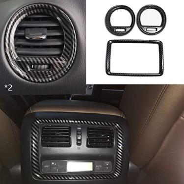 Imagem de Acessórios de acabamento para saída de ar condicionado de fibra de carbono para Infiniti QX60 JX35 2011-2020 Infiniti QX60 JX35