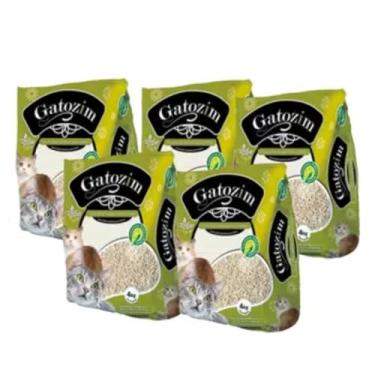 Imagem de Areia Higiênica para Gatos Gatozim, 4 kg, Fardo com 5 Sacos